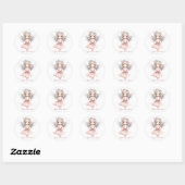 Schattige Heavenly Angel tekst toevoegen Ronde Sticker (Vel)