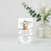 Schattige Hedgehog Baby shower Luier Raffle Ticket Informatiekaartje (Staand voorkant)