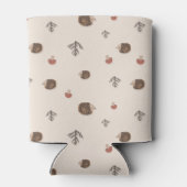 Schattige Hedgehog en Mushrooms Forest Pattern Blikjeskoeler (Achterkant)