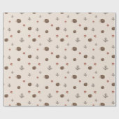 Schattige Hedgehog en Mushrooms Forest Pattern Cadeaupapier (Vlak)