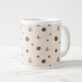 Schattige Hedgehog en Mushrooms Forest Pattern Extra Grote Beker (Voorkant rechts)
