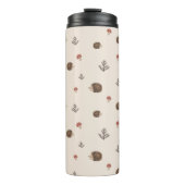 Schattige Hedgehog en Mushrooms Forest Pattern Thermosbeker (Voorkant)