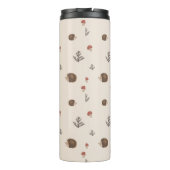 Schattige Hedgehog en Mushrooms Forest Pattern Thermosbeker (Achterkant)