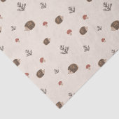 Schattige Hedgehog en Mushrooms Forest Pattern Tissuepapier (Detail)