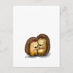 Schattige Hedgehog paar - Mr en Mrs Customize Briefkaart