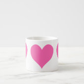 Schattige heet roze hart espresso kop (Voorkant)