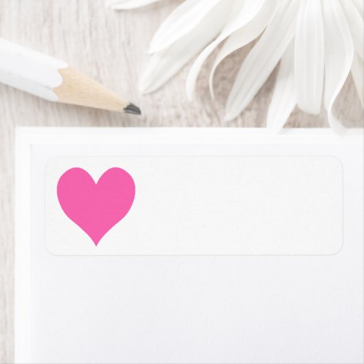 Schattige heet roze hart etiket (Insitu)