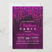 Schattige heet Roze zwart Glitter Drips Christmas Kaart (Voorkant)