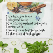 Schattige Heet Toddy Kerst Drink Recept Theedoek (Gevouwen)