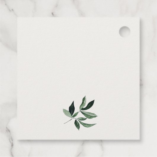 Schattige Heilige Koe Bladblad Pastel Neutraal Bab Bedankjes Labels (Achterkant)