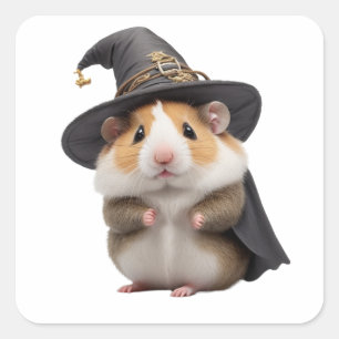 Schattige Heks Hamster Vierkante Sticker