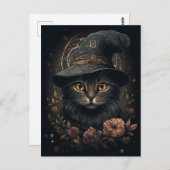 Schattige heksenkat Briefkaart (Voorkant / Achterkant)