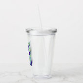 Schattige heksenkrokodil acryl drinkbeker (Links)