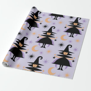 Schattige heksenpatroon - grillige heksen met ster cadeaupapier