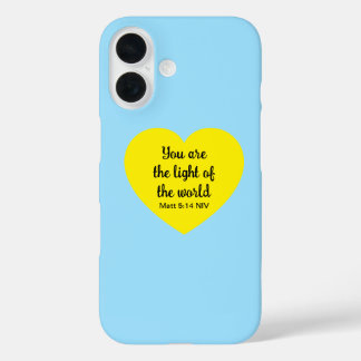 Schattige Helder Geel Hart Licht van de Wereld Bla iPhone 16 Hoesje