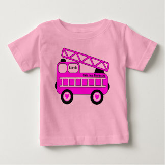 Schattige Helder Roze Meisjes Firetruck Ontwerp