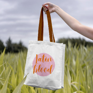 Schattige helder vet vrouwelijk latijns bloed tote bag