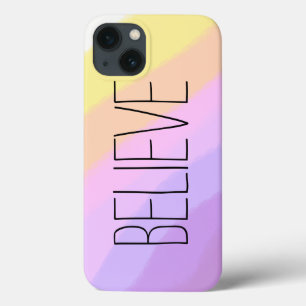 schattige heldere neonborstels eenhoorn kleuren iPhone 13 hoesje
