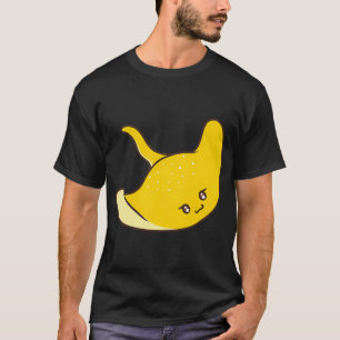 Schattige heldergele pijlstaartrog t-shirt