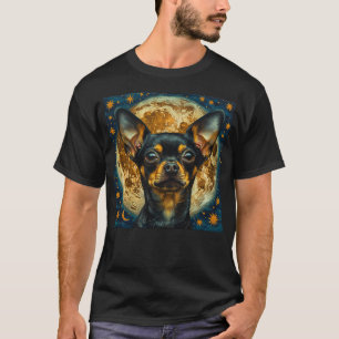 Schattige Hemelse Chihuahua met Maan en Sterren T-shirt