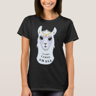 Schattige Hemelse Lama Koningin T-shirt