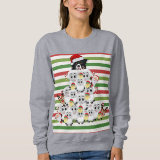 Schattige Herdershond en Schaap Kerstboom Trui