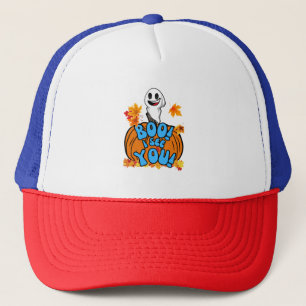 Schattige herfst Halloween spook Boo! Ik zie je! S Trucker Pet