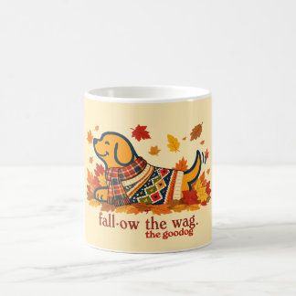 Schattige herfst hond liefhebber koffiemok