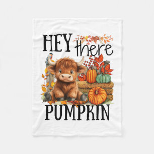 Schattige Herfst Koe Hallo Daar Pompoen Herfst Tha Fleece Deken