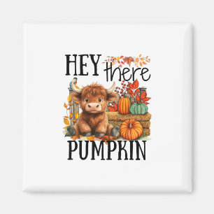 Schattige Herfst Koe Hallo Daar Pompoen Herfst Tha Magneet