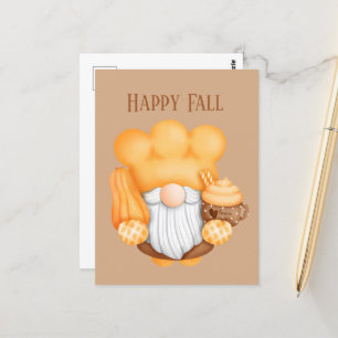 schattige Herfst Seizoensgebonden bakkoepel voegt Briefkaart
