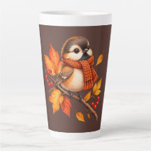 Schattige herfst vogel met gezellige sjaal – Herfs
