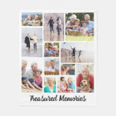 Schattige herinneringen 12 Foto Keepsake Fleece Deken (Voorkant)