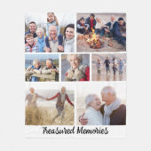 Schattige herinneringen 7 Photo Memorial Fleece Deken (Voorkant)