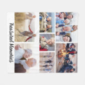 Schattige herinneringen 7 Photo Memorial Fleece Deken (Voorkant (Horizontaal))