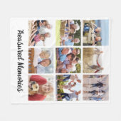 Schattige herinneringen 9 Foto Memorial Fleece Deken (Voorkant (Horizontaal))
