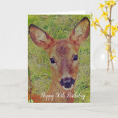 schattige hert 50e verjaardag kaart (Gele Bloem)
