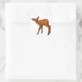 Schattige hert Fawn Vierkante Sticker (Tas)