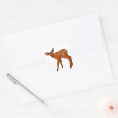 Schattige hert Fawn Vierkante Sticker (Envelop)