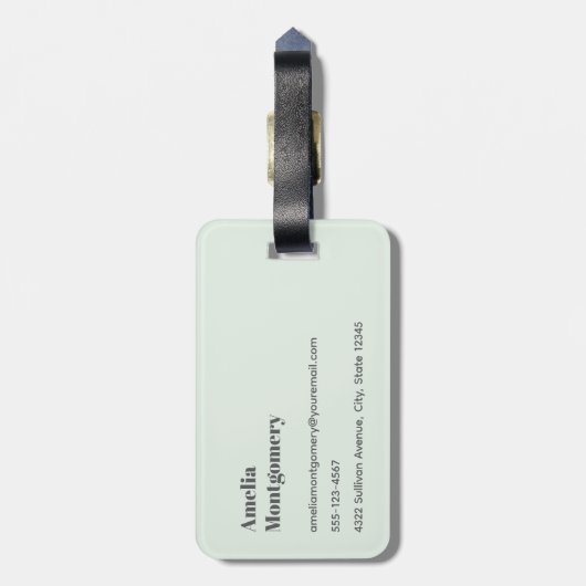 Schattige hert omgeven door Rozen Bagagelabel (Achterkant verticaal)