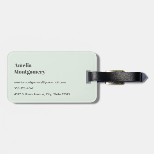 Schattige hert omgeven door Rozen Bagagelabel (Achterkant horizontaal)