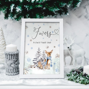 Schattige Herten Baby Boy Favors Poster