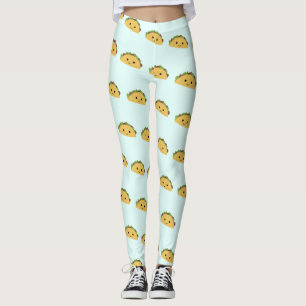 Schattige het glimlachen kawaiitaco leggings