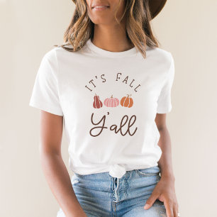 Schattige Het is Herfst Y'all Pumpkins T-Shirt