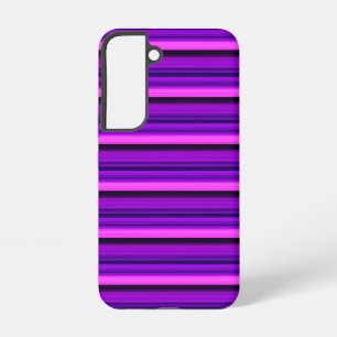 Schattige hete zwarte paarse strepen samsung galaxy hoesje