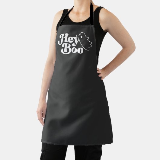 Schattige Hey Boo Funny Ghost Halloween Schort (Insitu)
