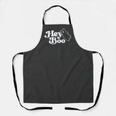 Schattige Hey Boo Funny Ghost Halloween Schort (Voorkant)