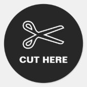 Schattige hier stickers met schaar logo (Voorkant)