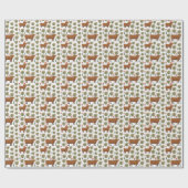 Schattige Highland Koe Pattern Cadeaupapier (Vlak)