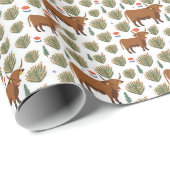 Schattige Highland Koe Pattern Cadeaupapier (Rol Hoek)